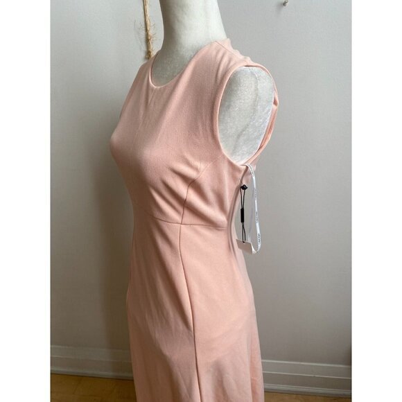 Calvin Klein Women seamed sleeveless in nectar Dress BNWOT sz 4 - Picture 3 of 7